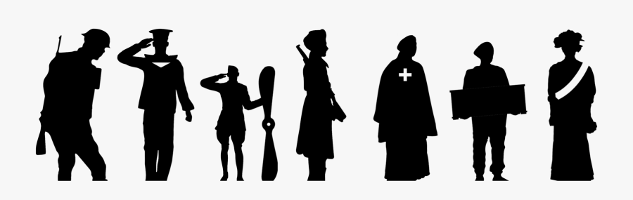 Clip Art Silent The Royal British - Royal British Legion Silhouettes, Transparent Clipart