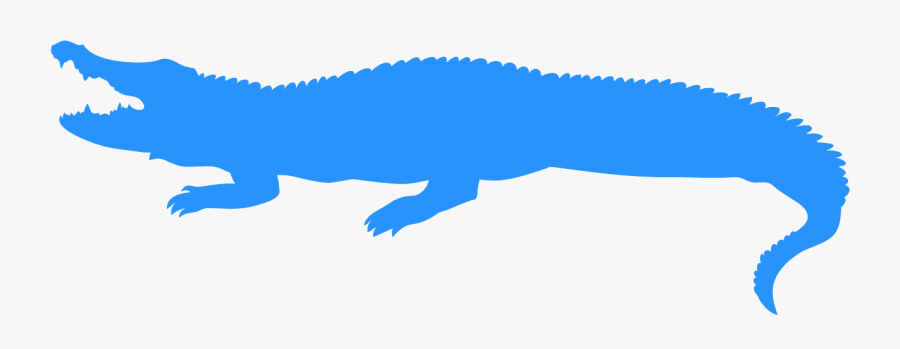 Alligator Silhouette, Transparent Clipart