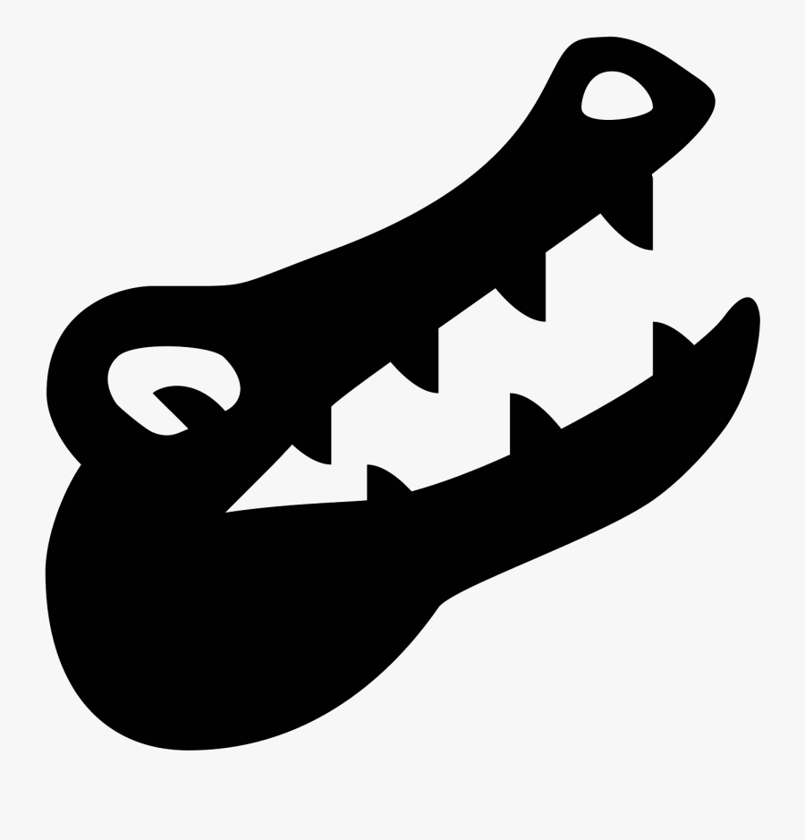 Alligator Crocodile Drawing Computer Icons - Alligator Head Silhouette, Transparent Clipart