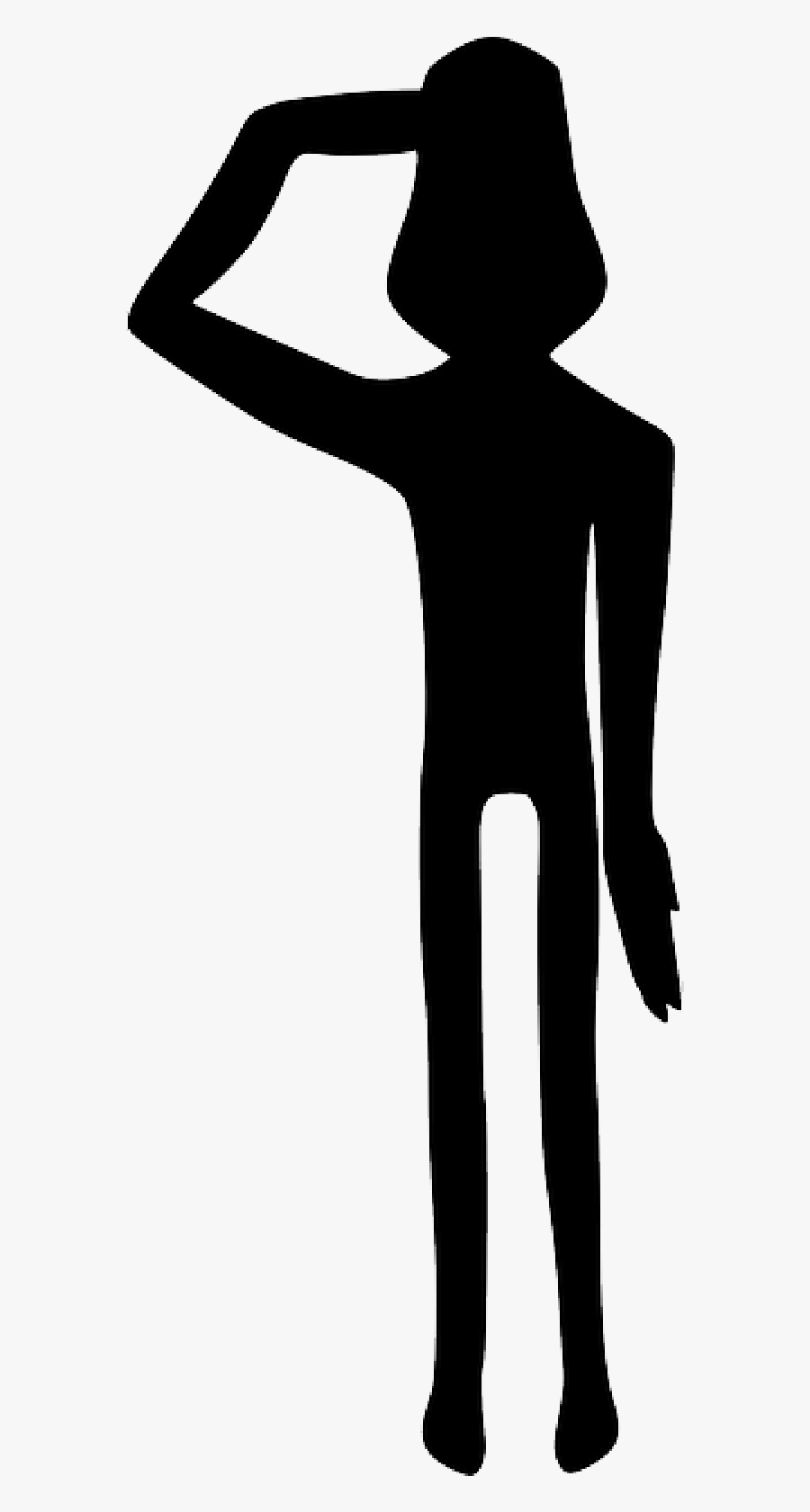 Saluting Silhouette, Transparent Clipart