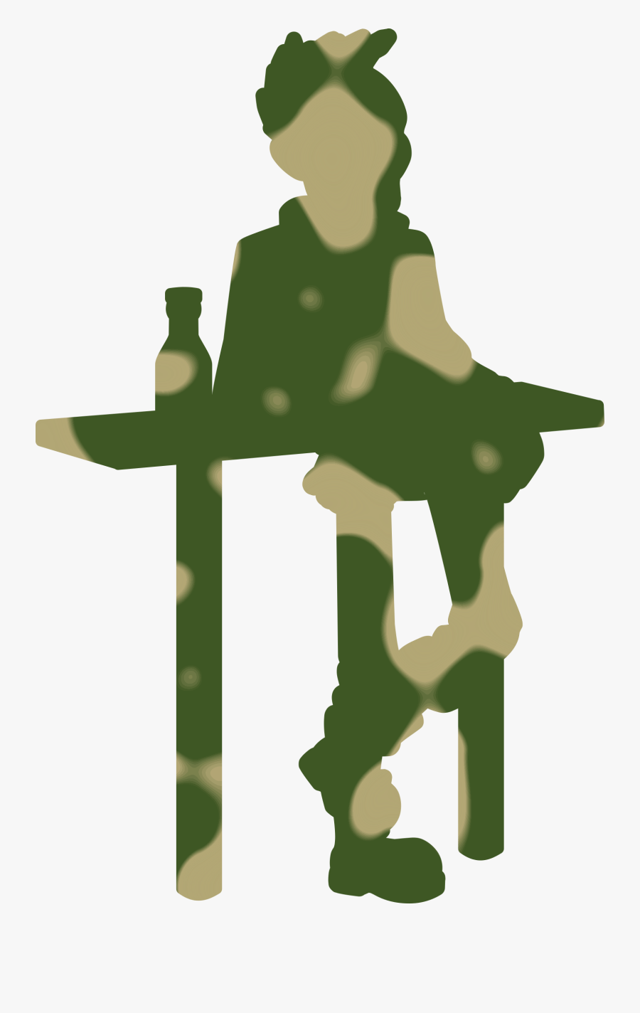 Punk Khaki Coloured Silhouette Clip Arts - Transparent Png Silhouette Colour, Transparent Clipart