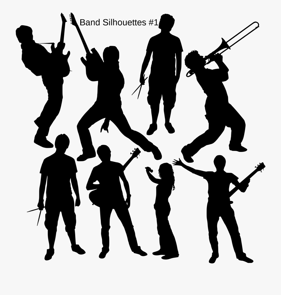 File Silhouettes Svg Wikimedia - Make Music Not War, Transparent Clipart