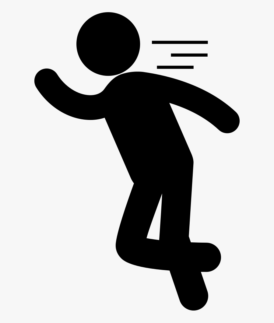 Man Silhouette Running Escaping - Person Escaping Png, Transparent Clipart