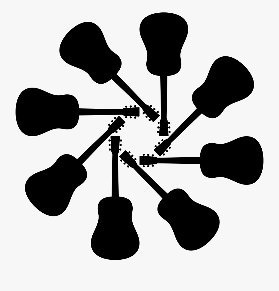 Clipart Guitar Silhouette - Electric Guitar, Transparent Clipart
