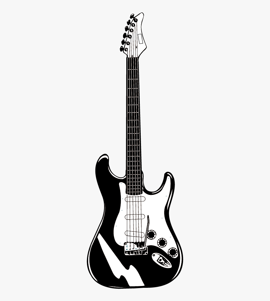 Silhouette Electric Flying Guitar Vector Gibson Clipart - Electric Guitar Vector Png, Transparent Clipart