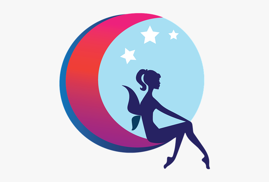 Moon Fairy Cartoon Free Picture - Emblem, Transparent Clipart