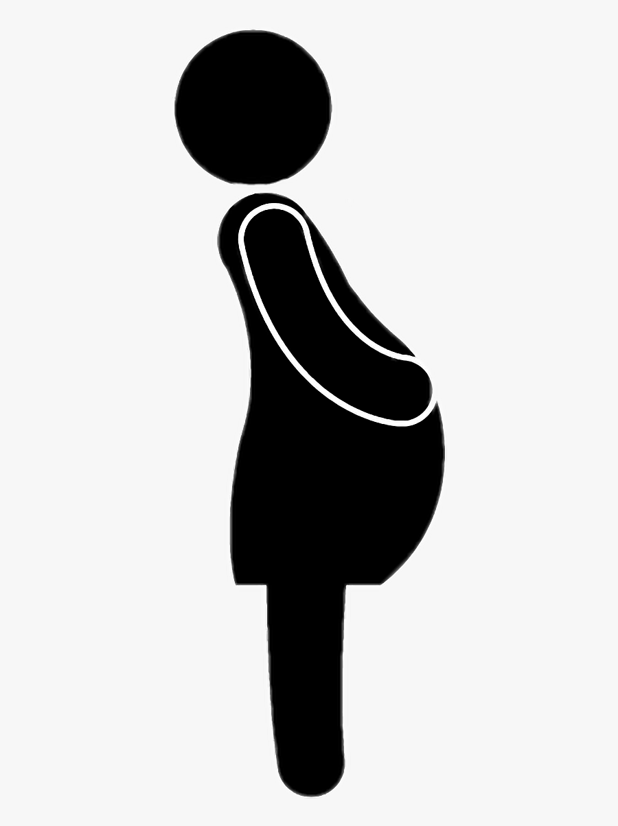 #pregnancy #silhouette #stickfigure - Carmine, Transparent Clipart