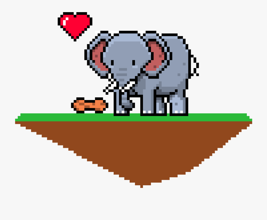 Pixel Art Éléphant, Transparent Clipart
