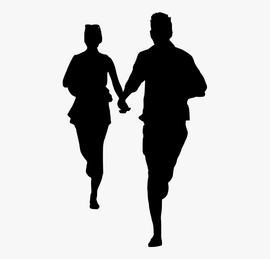 Transparent Happy Couple Clipart - Couple Silhouette Transparent Background, Transparent Clipart