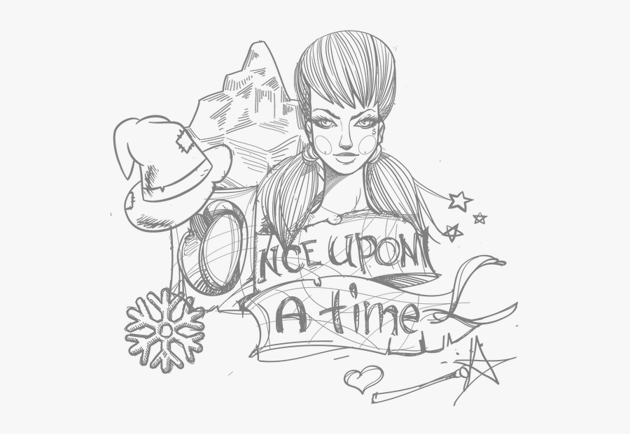 Academic Drawing Little Girl - Drawing Of Fairy Tales, Transparent Clipart