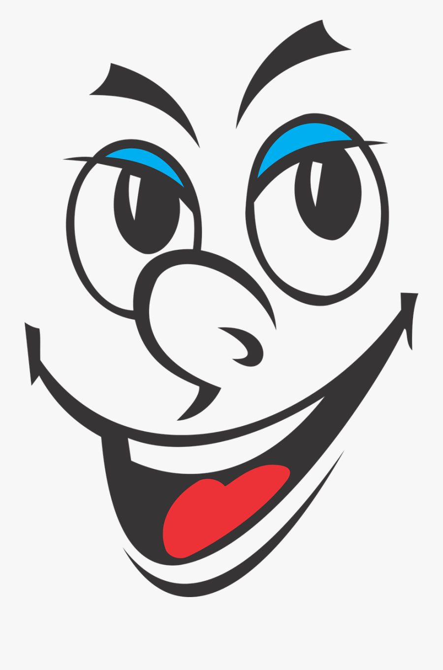 Cartoon Face Grin Free Picture - Funny Faces Cartoon, Transparent Clipart