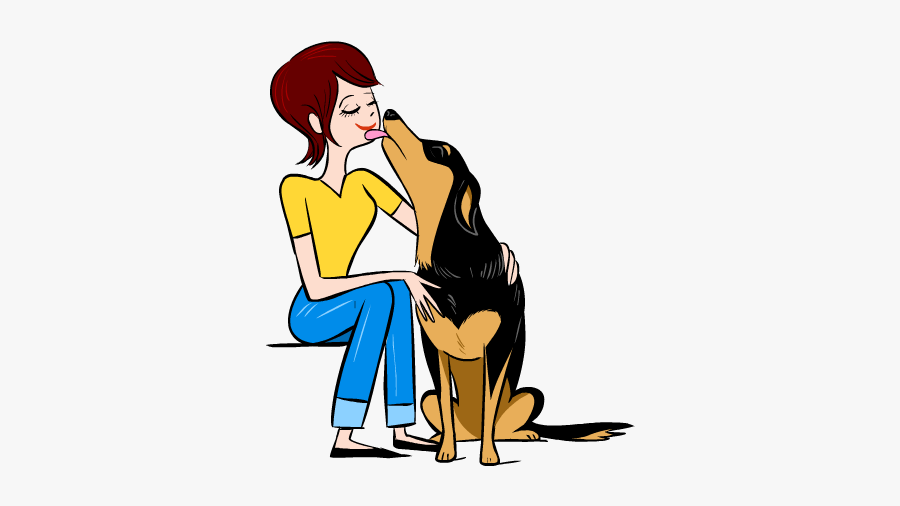 Dog And Human Cartoon Transparent, Transparent Clipart