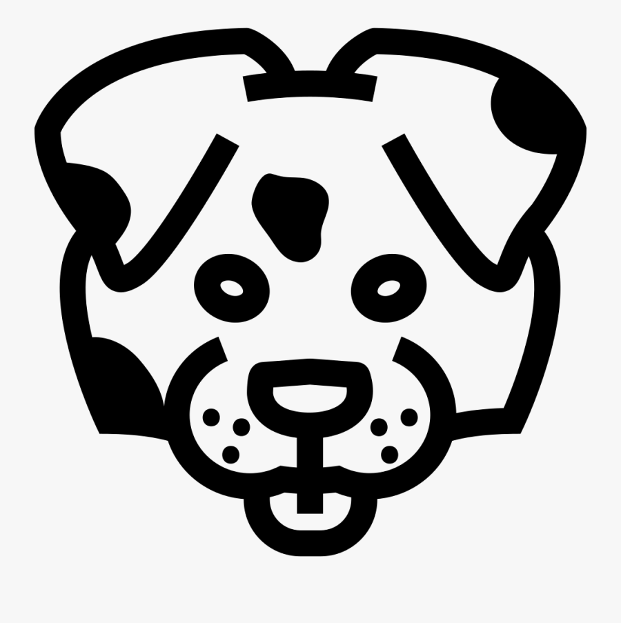 Dog Face Outline Front - Dog Face Outline, Transparent Clipart