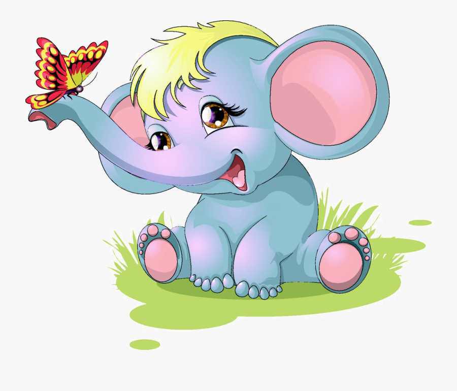 Clip Art Cute Cartoon Elephant Pictures - Guten Morgen Bilder Montag, Transparent Clipart