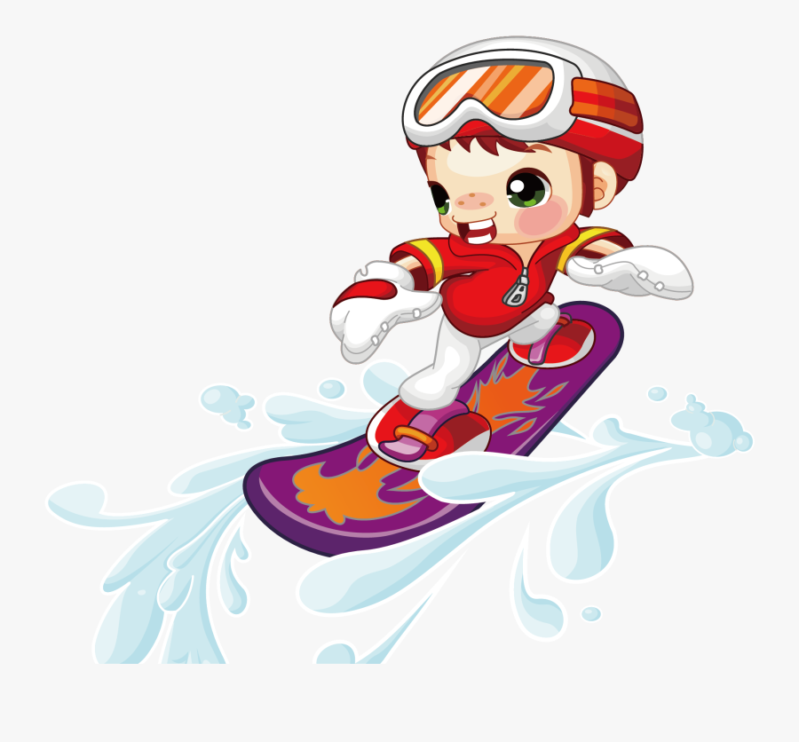 Transparent Surfing Clipart - Cute Cartoon Characters, Transparent Clipart