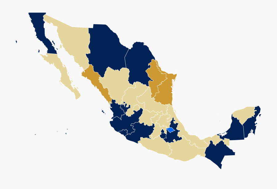 Same-sex Marriage In Mexico - Demographic Map Of Mexico, Transparent Clipart
