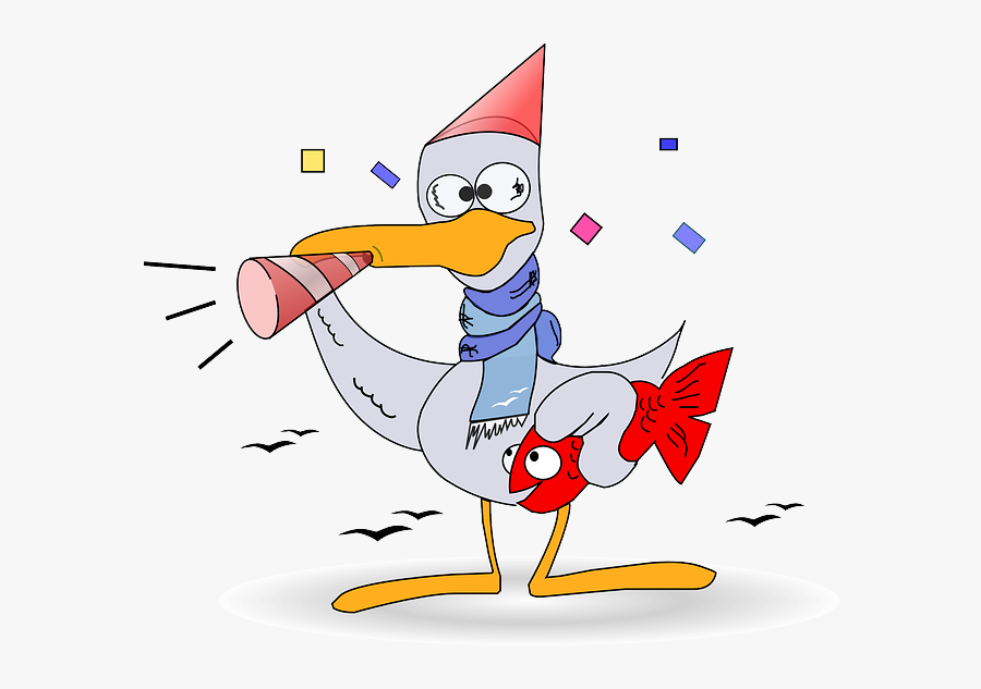 Gull Party, Transparent Clipart
