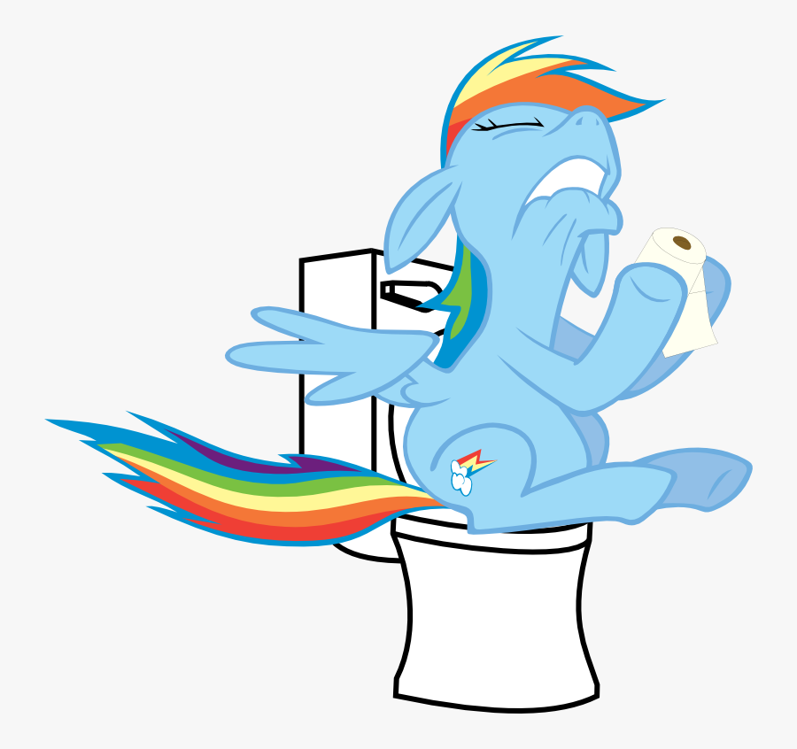 Rainbow Dash Toilet Clipart , Png Download - My Little Pony Ruined, Transparent Clipart