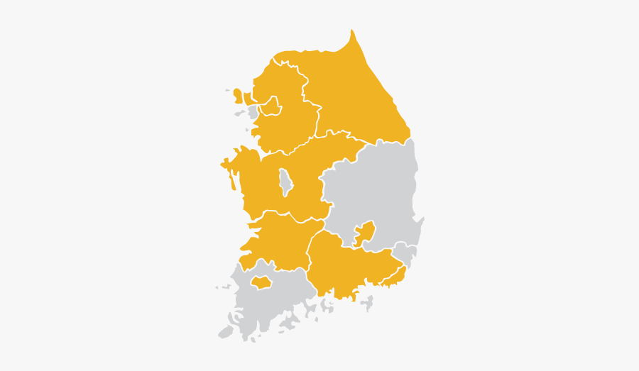 Transparent South Korea Map Png, Transparent Clipart