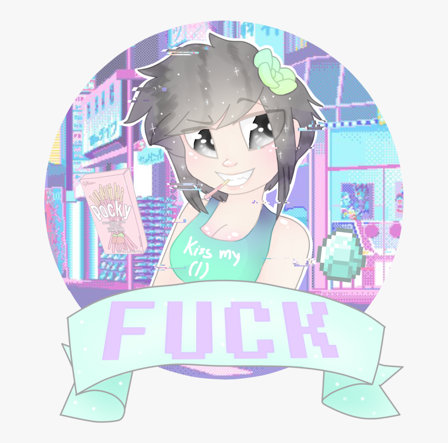 Vaporwave Clipart Animated - Vaporwave Pastel Anime Aesthetic, Transparent Clipart