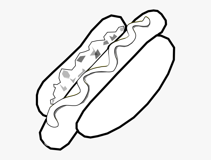 B W Jumbo Hot - Png Hot Dog Bw, Transparent Clipart