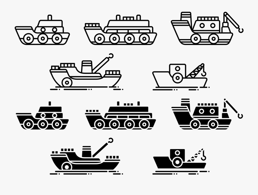 Tugboat Vector Icons - Tugboat, Transparent Clipart
