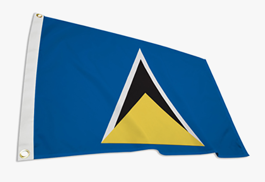 St Lucia Flag, Transparent Clipart