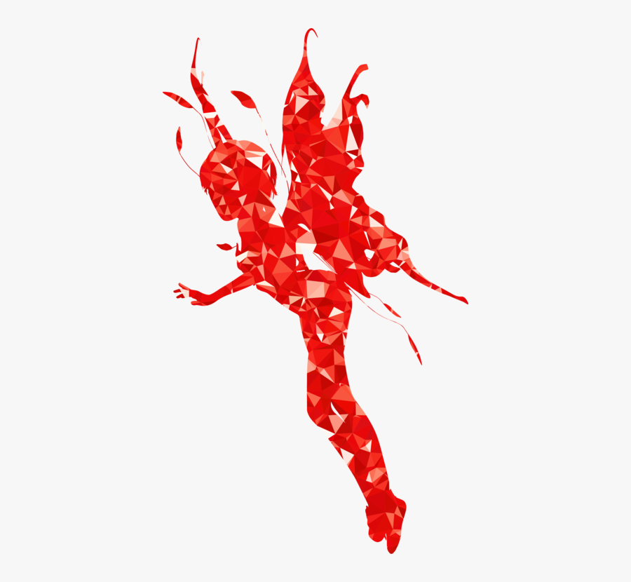 Fictional Character,organism,red - Transparent Fairy Silhouette, Transparent Clipart