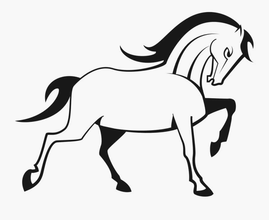 Line Art,horse,stencil - Clip Art Image Kabayo, Transparent Clipart
