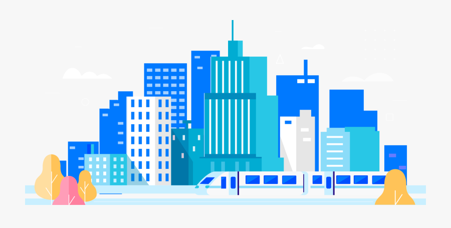 Building Png Blue, Transparent Clipart