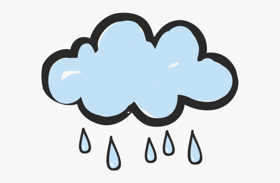 #ftestickers #cloud #raindrops #illustrated #cute - Pogoda Obrazek Czarno Biale, Transparent Clipart
