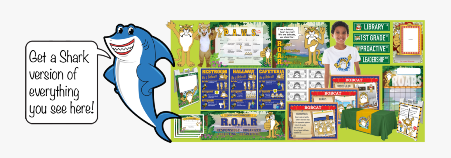 Pbis Posters Shark Mascot Clip Art - Clip Art, Transparent Clipart