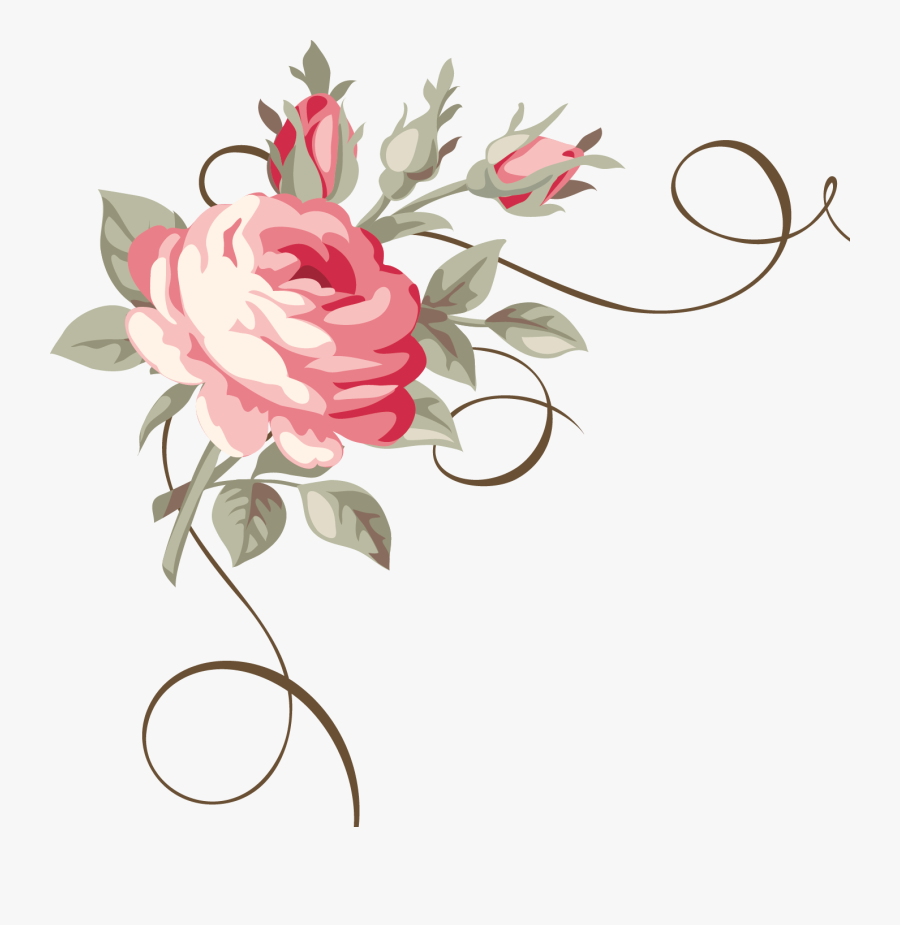 Florais Png - Floral Rosa Png, Transparent Clipart