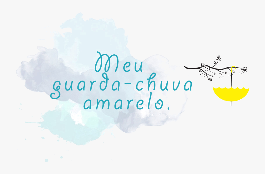Clip Art Meu Guarda Chuva Amarelo - Watercolor Painting, Transparent Clipart