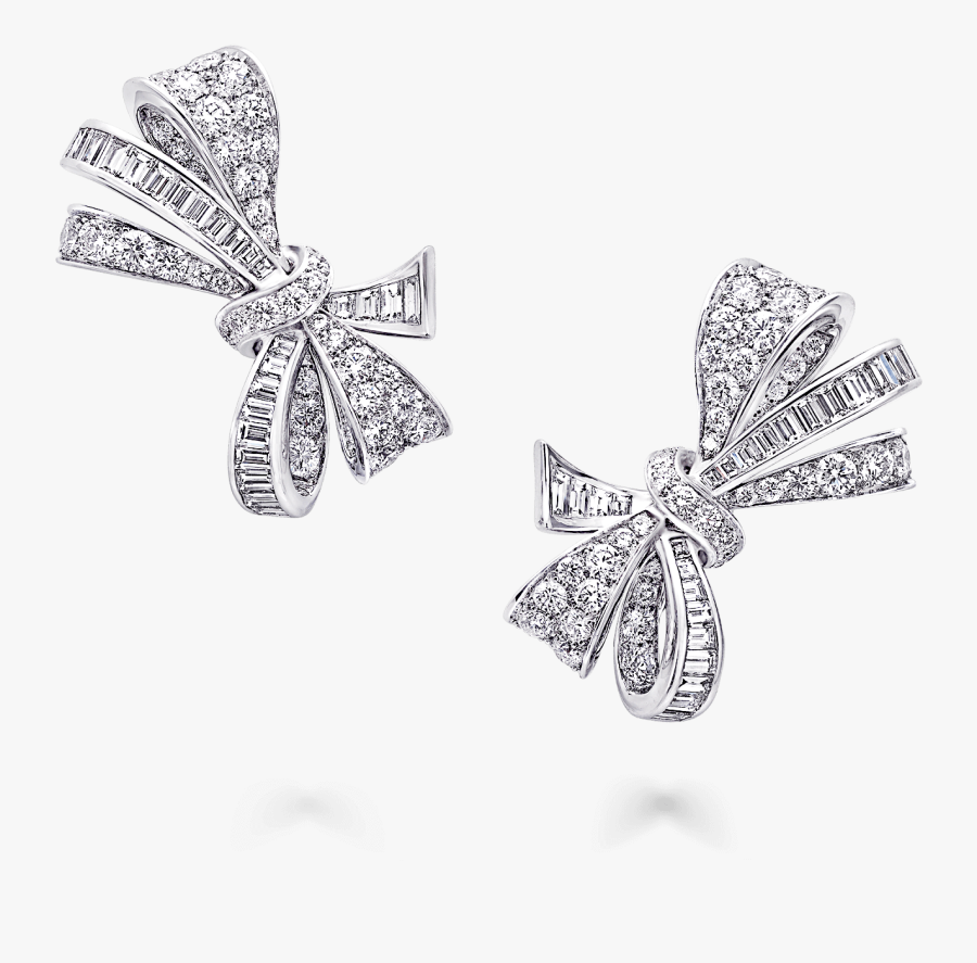 Bow Earrings Diamond - Jewelry Bow, Transparent Clipart