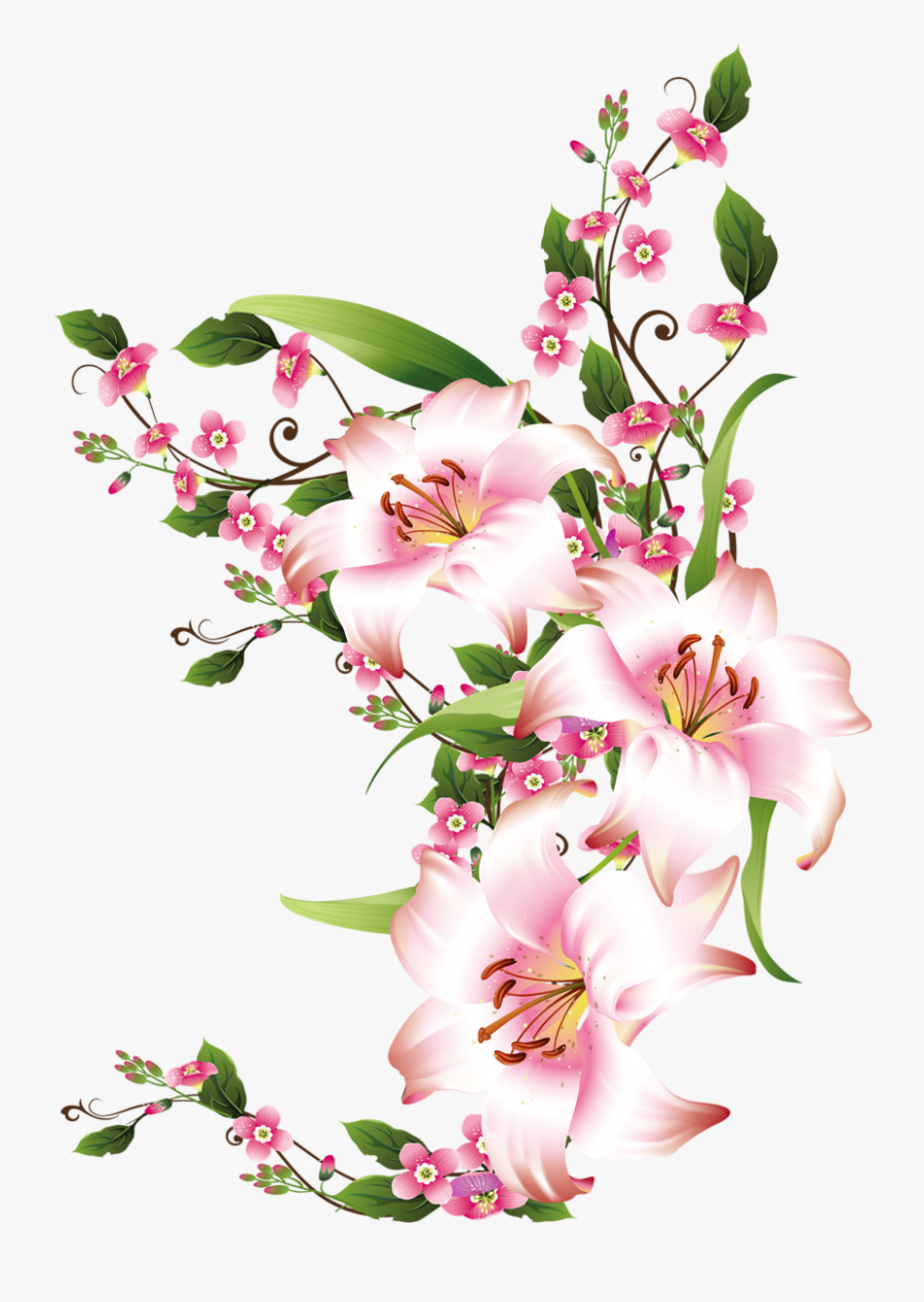 #tigerlily #flower #flowers #decoration #border #borders - Sondag Goeie More Boodskappies, Transparent Clipart