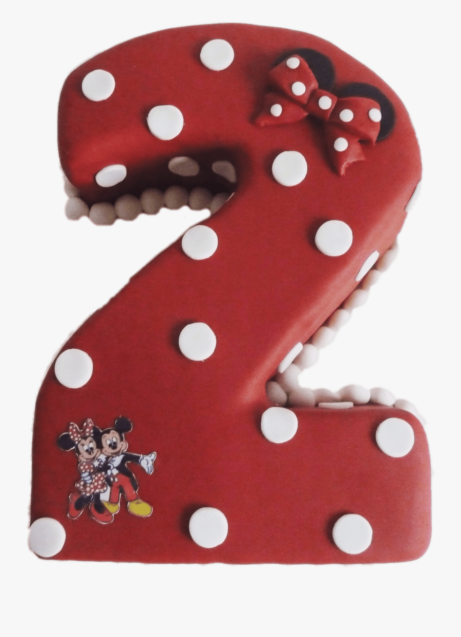 Minnie Mouse Number 2 Cake - Polka Dot, Transparent Clipart