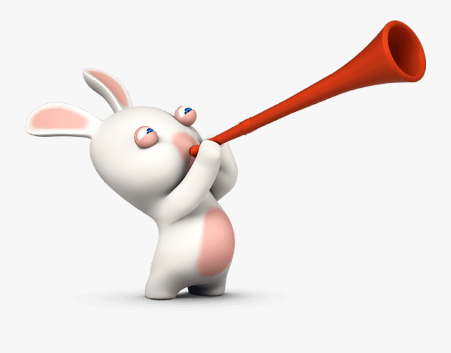 Free Png Download Rabbid Blowing A Horn Clipart Png - Rabbids Png, Transparent Clipart