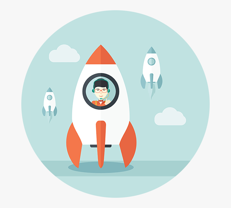 Парень На Ракете, Transparent Clipart