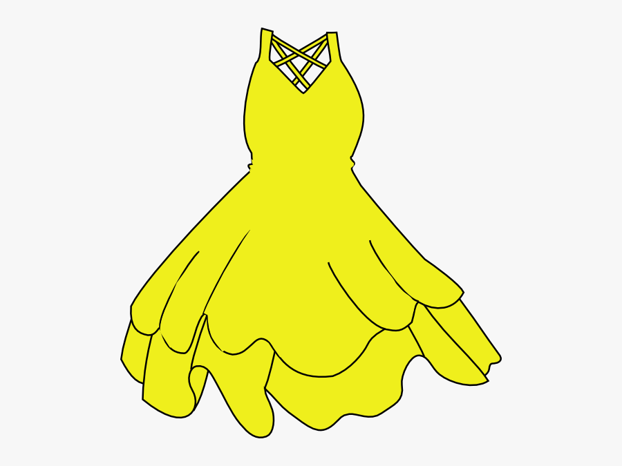 Animated Yellow Dress, Transparent Clipart