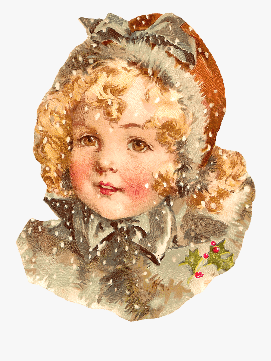 Christmas Vintage Victorian Child - Portable Network Graphics, Transparent Clipart