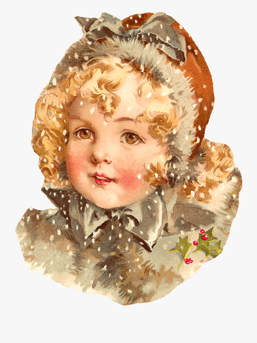 Christmas Vintage Victorian Child - Portable Network Graphics , Free ...