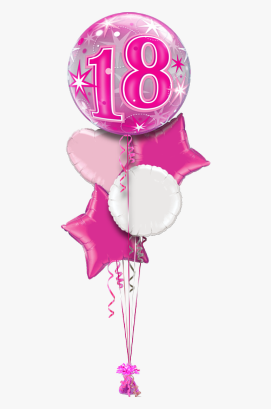 Bubble 18th Birthday Balloon Bouquet - Minnie Mouse Bubble Balloon, Transparent Clipart