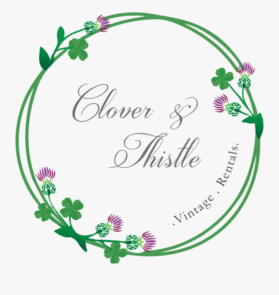 Cloverthistle - Thistle And Clover Logo, Transparent Clipart