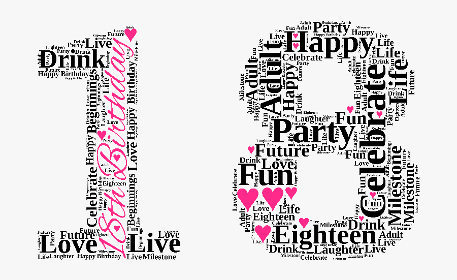 Transparent 18 Birthday Png - Png Download Happy 18th Birthday Png, Transparent Clipart