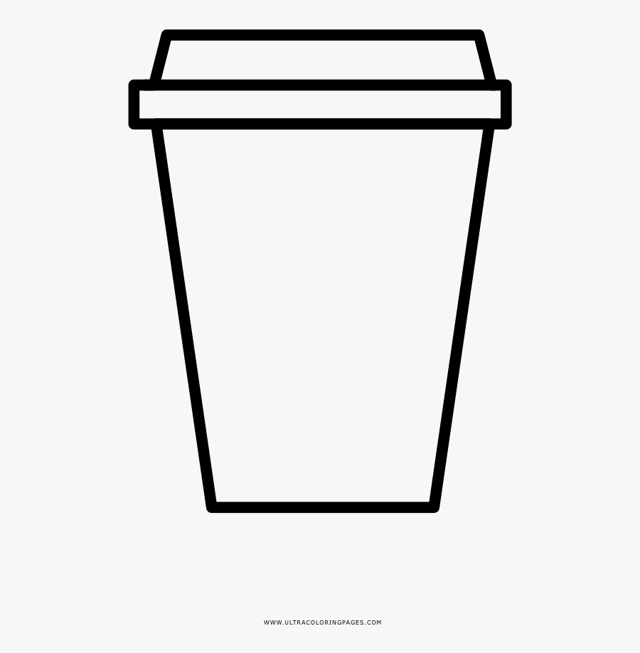Paper Cup Coloring Page - Paper Cup Icon Png, Transparent Clipart