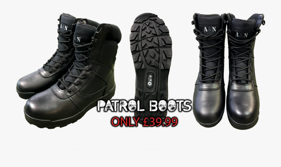 A&n Patrol Boots Black, Transparent Clipart