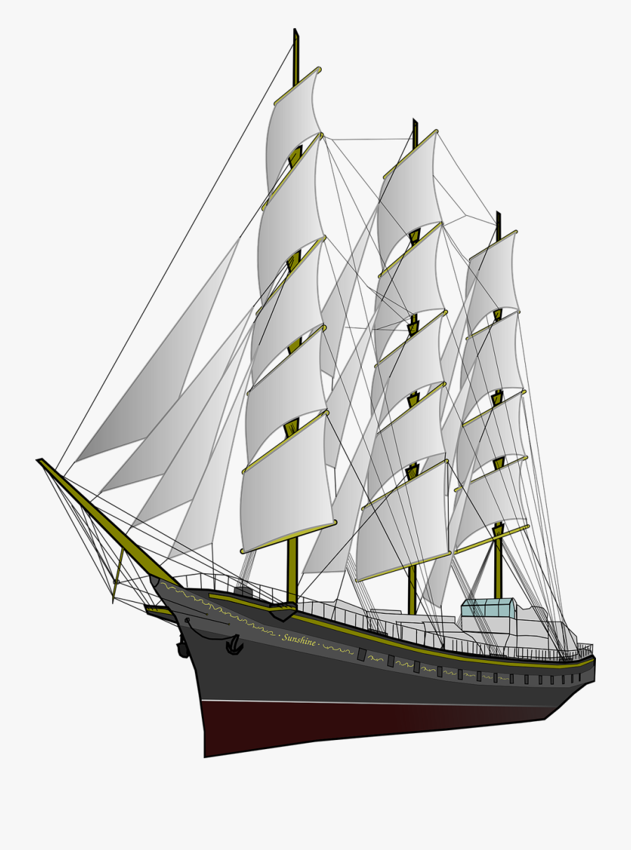 Sailing Ship Transparent Png, Transparent Clipart