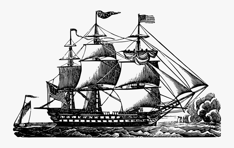 Ship - Uss Constitution Clip Art, Transparent Clipart
