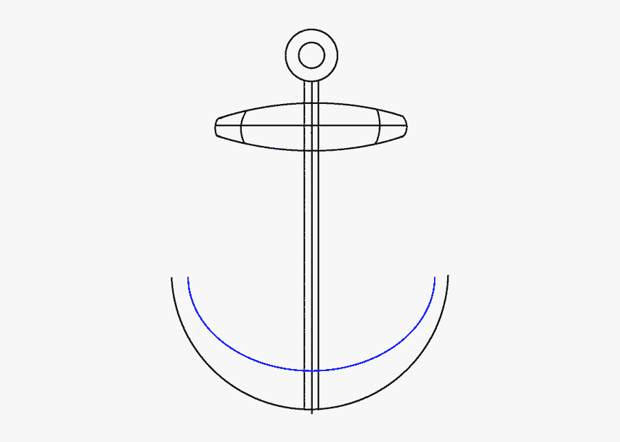 How To Draw Anchor - Anchor Cartoon Draw, Transparent Clipart